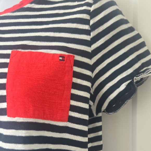 Tommy Hilfiger Striped Tee with Red Accents - Picture 3 of 4
